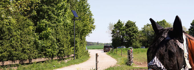 Solarbeleuchtung für Reiterhof