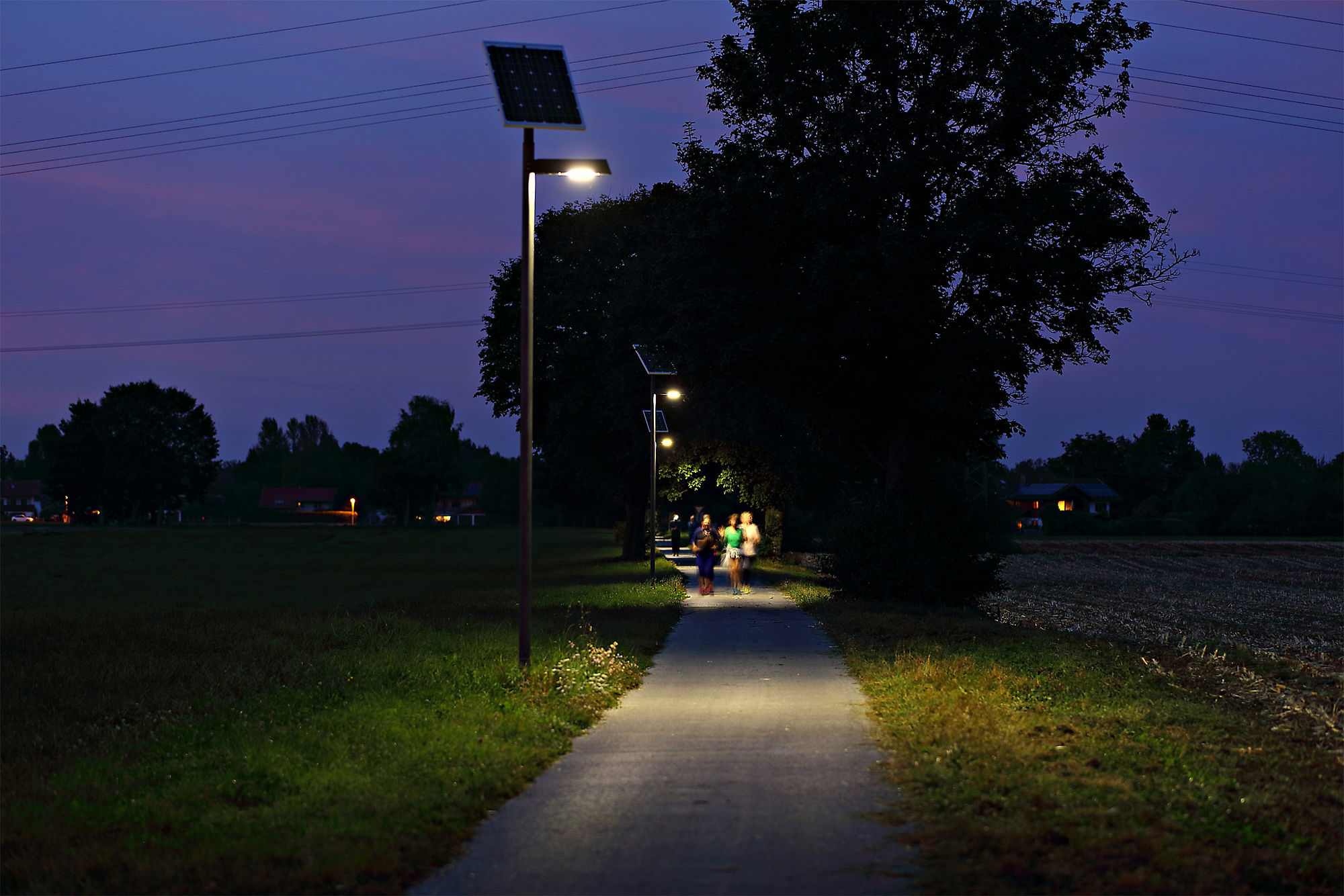 Solare Radwegbeleuchtung,Solarleuchten Radweg